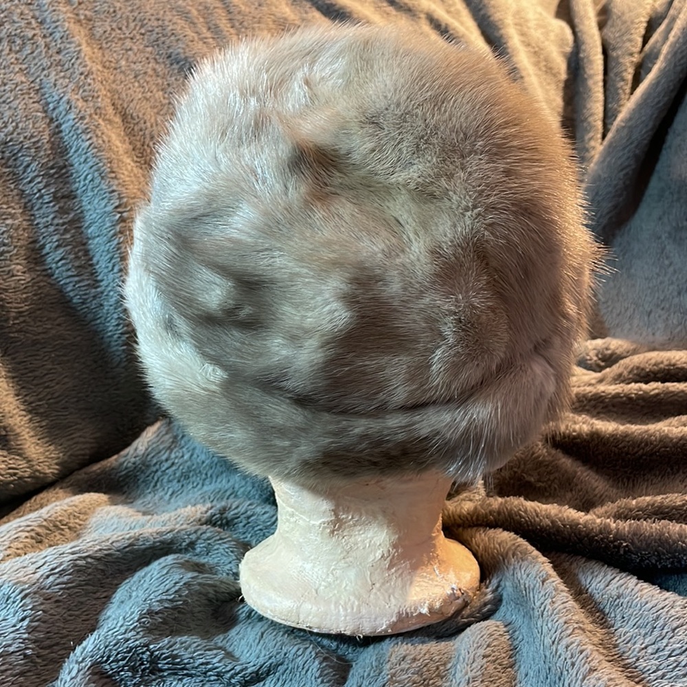 Genuine Mink fur vintage pillbox hat - Picture 5 of 10